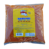A 4 lb clear bag of LA Crawfish Co. Extra Spicy Seafood Boil, featuring a yellow label with a crawfish illustration.