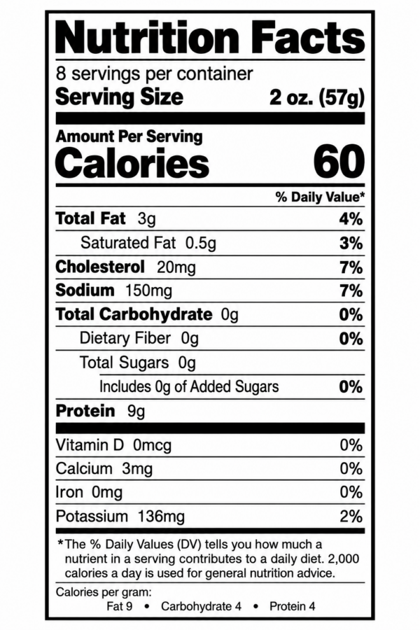 alligator meat 1 lb nutrition Nutrition facts for 1 lb of alligator meat: 60 calories and 9 grams of protein per 2-ounce serving.