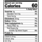 Nutrition facts for a 5 lb bag of alligator meat, listing 60 calories and 9g of protein per 2-ounce serving.