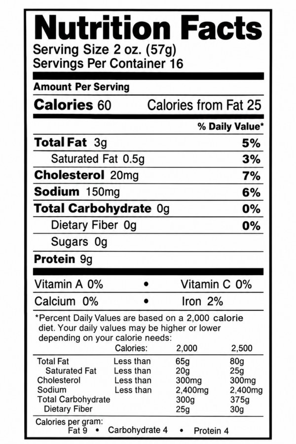 alligator tenderloin 2 lb nutrition Nutrition facts for a 2 oz serving of Alligator Tenderloin: 60 calories and 9 grams of protein.