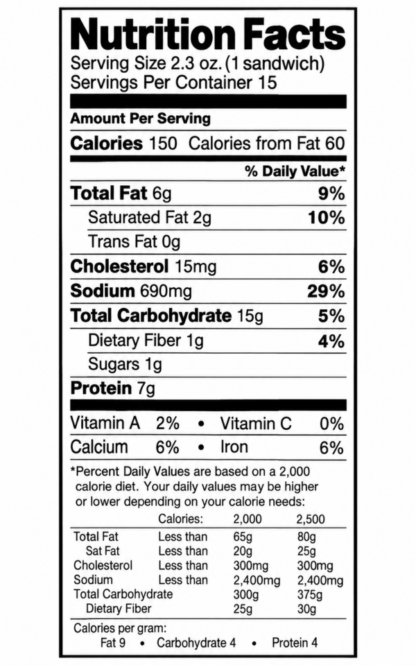 cartozzos cocktail muffalettas nutrition Nutrition facts label for one Cartozzo’s Cocktail Muffalettas slider, showing 150 calories and nutrient percentages.