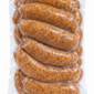 A 5 lb vacuum-sealed bag of Comeaux’s Pork Boudin, featuring several links of seasoned pork.