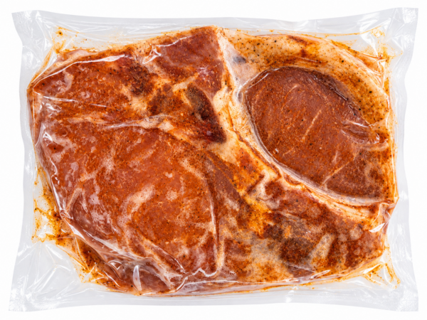 comeauxs pork sausage pork chops back A seasoned Comeaux’s boudin-stuffed bone-in pork chop, vacuum-sealed in clear plastic.