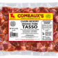 A 4lb clear plastic bag filled with chunks of seasoned, smoked Comeaux’s Tasso Ham.