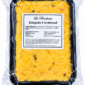 A 2 lb container of La Boucherie Jalapeno Cornbread, wrapped in plastic with a product label.