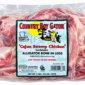 Two pounds of raw, bone-in alligator legs, non-marinated and sealed in a plastic bag with a product label.