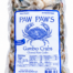 A sealed 32oz bag of Anna Marie Gumbo Crabs, featuring a blue crab graphic and a nutrition facts label.