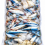 A 32oz vacuum-sealed bag of Anna Marie Gumbo Crabs featuring pieces and claws packed in ice.