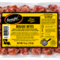 A 1 lb clear plastic package of Bougie Bologna Bites, featuring gourmet bologna seasoned with visible herbs.