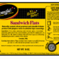 Product label for 1 lb Bougie Bologna Classic sandwich flats, featuring ingredients, instructions, and safety tips.
