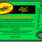 Product label for 1 lb Bougie Bologna Jalapeno sandwich flats, listing ingredients, cooking, and handling details.