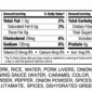 Nutrition facts label for The Best Stop Smoked Boudin 3 lb Box, listing 80 calories, nutrients, and ingredients.