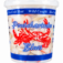 A 16 oz Pontchartrain Blue Crab Fingers container with bold blue text and red crab artwork on the plastic packaging.