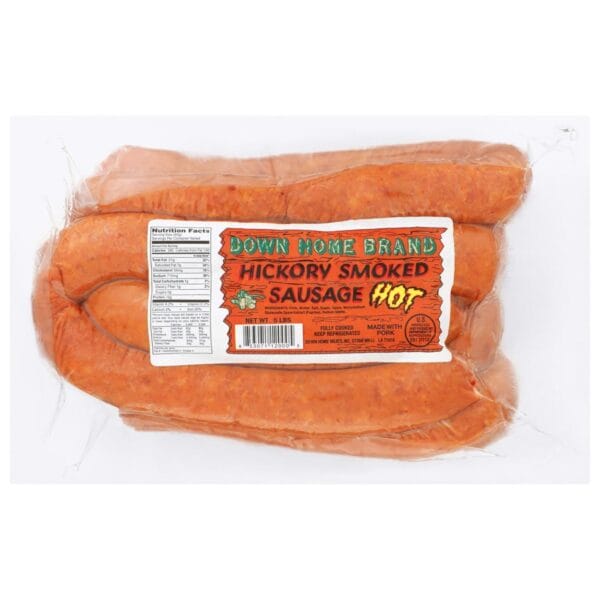 Down Home Meats Down Home Hickory Smoked Pork Sausage - Hot 5 LB