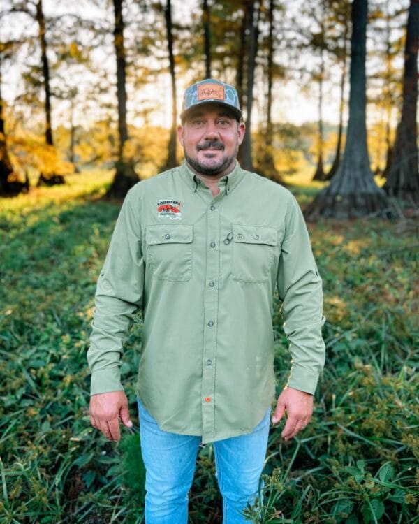 Louisiana Crawfish Company LCC Crawfish Leather Patch Hat Louisiana Crawfish Company LCC Crawfish Leather Patch Hat