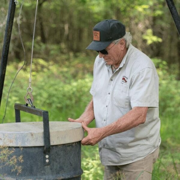 Louisiana Crawfish Company LCC Leather Patch Wax Hat Louisiana Crawfish Company LCC Leather Patch Wax Hat
