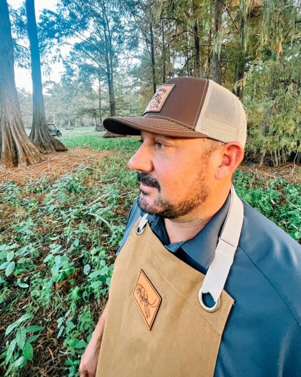 Louisiana Crawfish Company LCC Logo Leather Patch Hat Louisiana Crawfish Company LCC Logo Leather Patch Hat