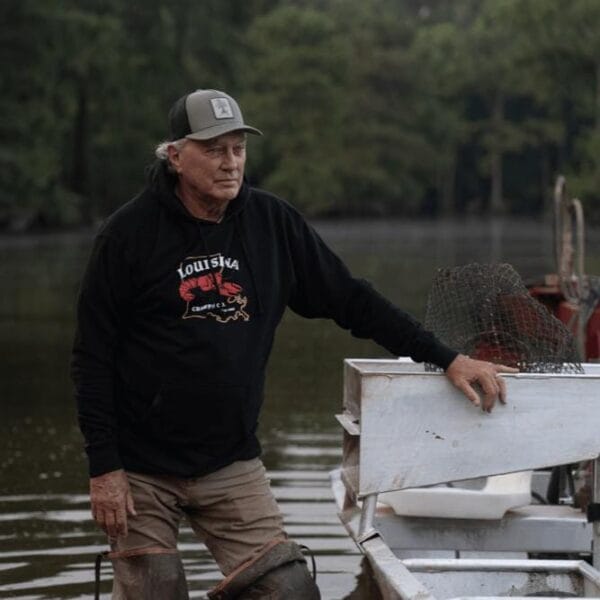 Louisiana Crawfish Company La Crawfish Co. Black Logo Hoodie
