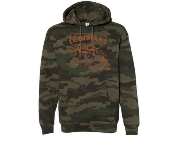 Louisiana Crawfish Company Louisiana Crawfish Co. Camo Logo Hoodie Louisiana Crawfish Company Louisiana Crawfish Co. Camo Logo Hoodie