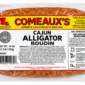Four links of Ultimate Boudin Bundle sausage in a clear plastic package with a product label.