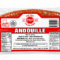 A package of The Best Stop Bundle Andouille sausage, featuring a nutrition label and cooking instructions.