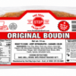 A package of Ultimate Boudin Bundle sausage featuring a red and white label with nutrition, ingredients, and cooking.