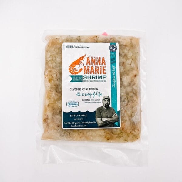 Anna Marie Medium Peeled and Deveined Shrimp 1 LB
