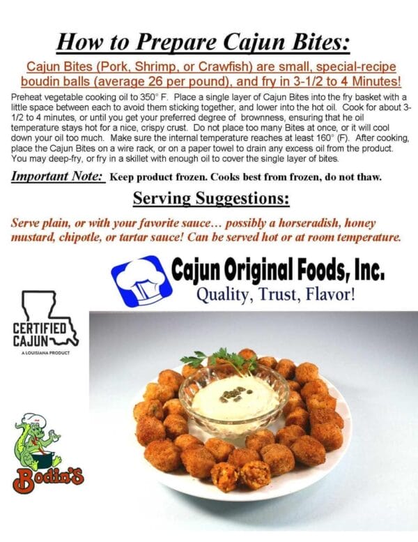 Cajun Original Foods Alligator Boudin Bites Cajun Original Foods Alligator Boudin Bites