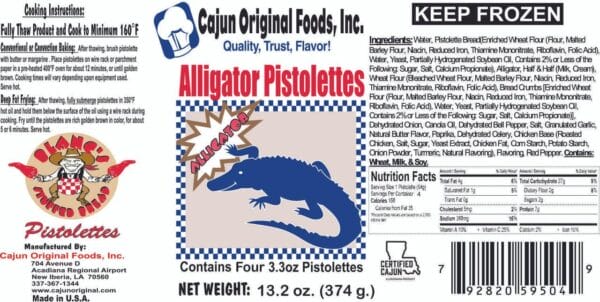 Cajun Original Foods Alligator Pistolettes Cajun Original Foods Alligator Pistolettes