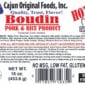 Cajun Original Foods Pork Boudin - Extra HOT