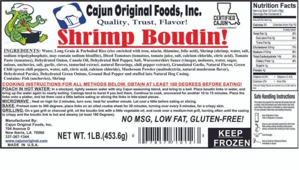 Cajun Original Foods Shrimp Boudin Cajun Original Foods Shrimp Boudin