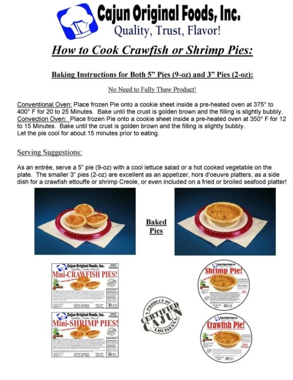 Cajun Original Foods Shrimp Pie Cajun Original Foods Shrimp Pie