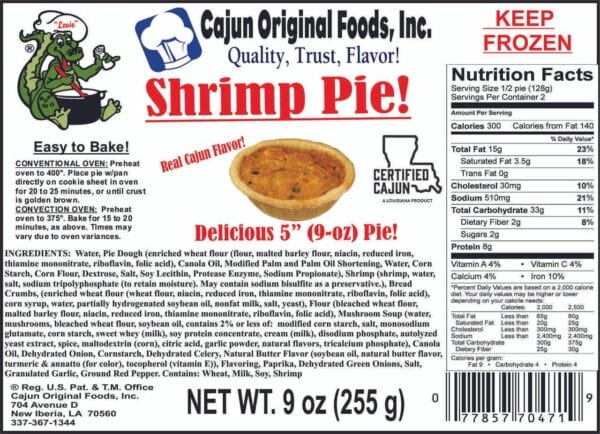 Cajun Original Foods Shrimp Pie Cajun Original Foods Shrimp Pie