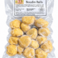 A vacuum-sealed bag containing twelve frozen 2 lb. La Boucherie Boudin Balls.
