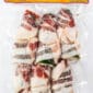 La Boucherie stuffed jalapeno poppers with cream cheese, vacuum-sealed and wrapped in applewood smoked bacon.