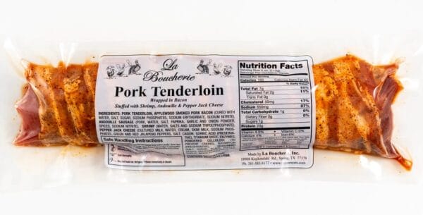 ptsa3__84509.1744238347.1280.1280.jpg Cajun-style pork tenderloin stuffed with shrimp, andouille, and pepper jack, vacuum-sealed for freshness.