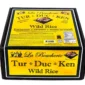 Black box for a 15 lb La Boucherie Turducken, featuring cooking instructions and nutritional information.