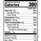 Nutrition Facts label for Cajun Market Meats Shrimp Twice Baked Potato, listing 380 calories and nutrient details.