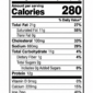 Nutrition facts for the Grilled Oyster Kit-Rockefeller (1/2 dozen), showing 280 calories per 6-oyster serving.