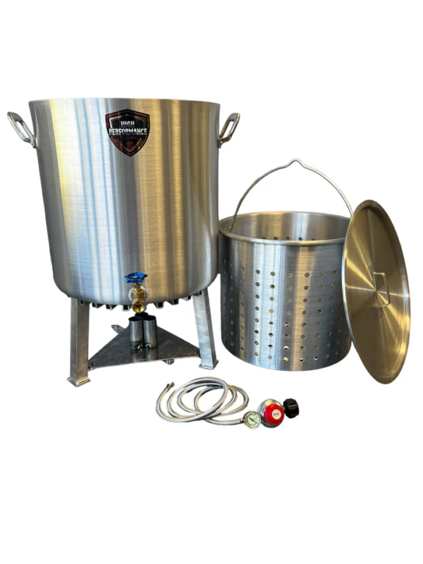 The High Performance Cookers 100 Qt Seafood Cooker is ideal for boiling Louisiana seafood and making authentic Cajun meals at home.