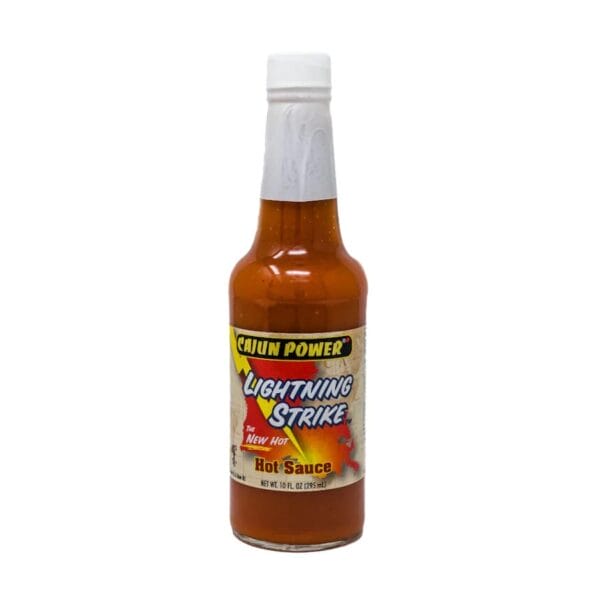 Cajun Power Lightning Strike Hot Sauce brings bold Louisiana flavor to seafood and classic Cajun dishes.