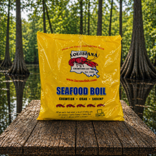 4 lb bag of LA Crawfish Co. Seafood Boil ORIGINAL brings classic Louisiana flavor to your Cajun dishes.