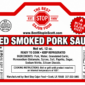 Product label for 12oz The Best Stop Smoked Pork Sausage Coin Cut, showing nutrition, ingredients, and instructions.