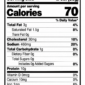 Nutrition facts label for 12oz The Best Stop Smoked Pork Sausage Coin Cut, showing 70 calories per 2-ounce serving.