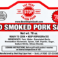 Product label for The Best Stop Smoked Pork Sausage (Coin Cut, 4.375 lb) with nutrition, ingredients, and instructions.