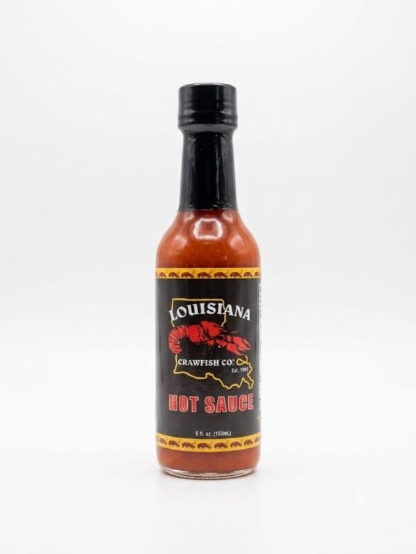 Louisiana Crawfish Co. Hot Sauce - Louisiana Crawfish Co Louisiana Crawfish Co. Hot Sauce with a black label, red lettering, and a lobster graphic—perfect for Cajun cuisine fans.